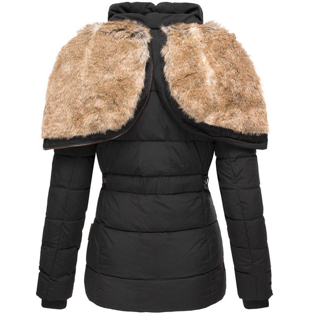Women's Fur Trim Parka – Hooded Longline Winter Coat