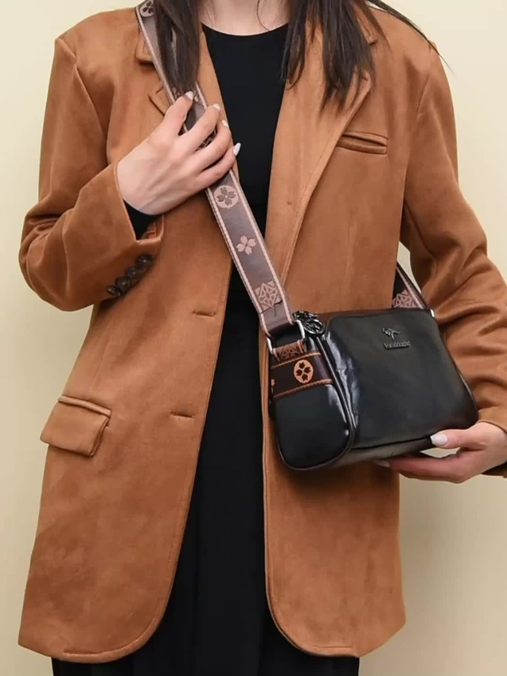 Women's Adjustable Strap Shoulder Bag – Multi-Compartment Handbag – Eleanor