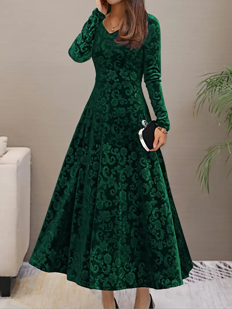 Women's Maxi Dress – Long Sleeve Evening Dress – Sophiena