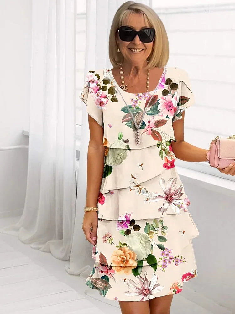 Isabella | Floral Pleated Midi Dress