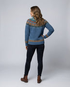 Women's Icelandic Pattern Sweater – Vintage Nordic Crew Neck Pullover