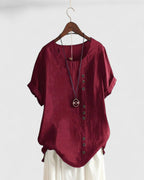 Women's Summer Blouse – Button Front Casual Blouse – Amanda