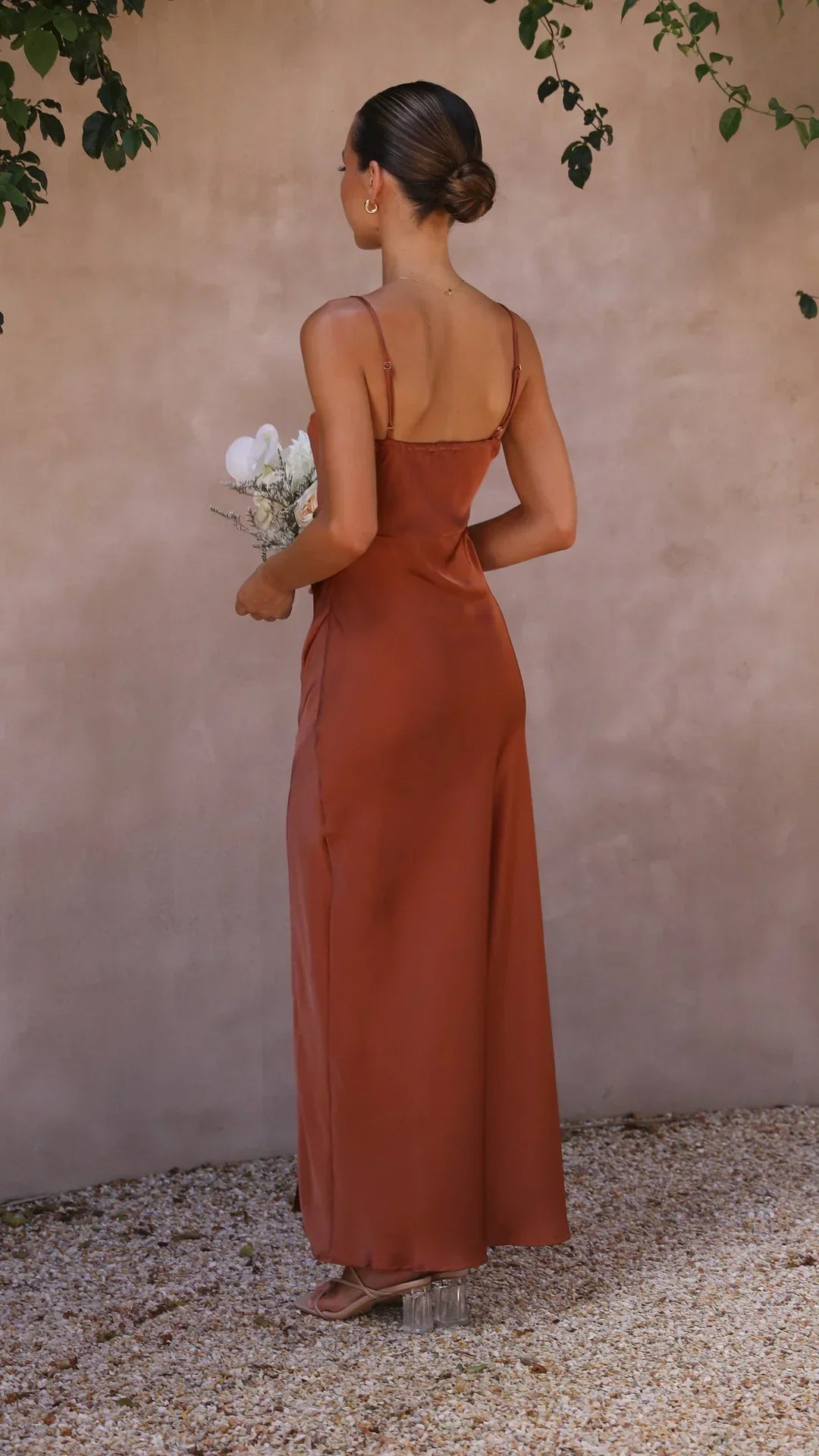 Women's Side Slit Maxi Dress – Strappy Fitted Formal Evening Gown