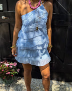 Women's One-Shoulder Mini Dress – Ruffle Party Dress