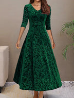 Women's Maxi Dress – Long Sleeve Evening Dress – Sophiena