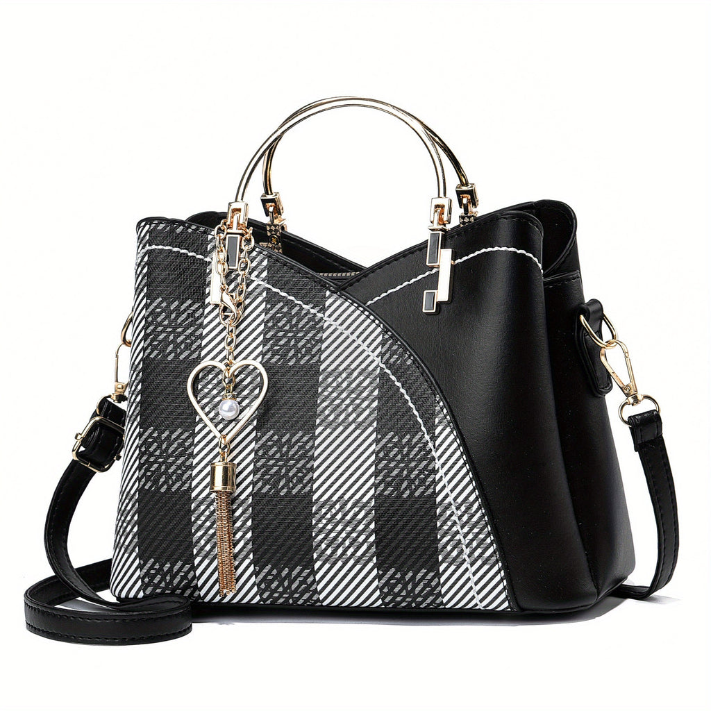 Women's Luxury Faux Leather Shoulder Bag – Designer Style Handbag – Lillian