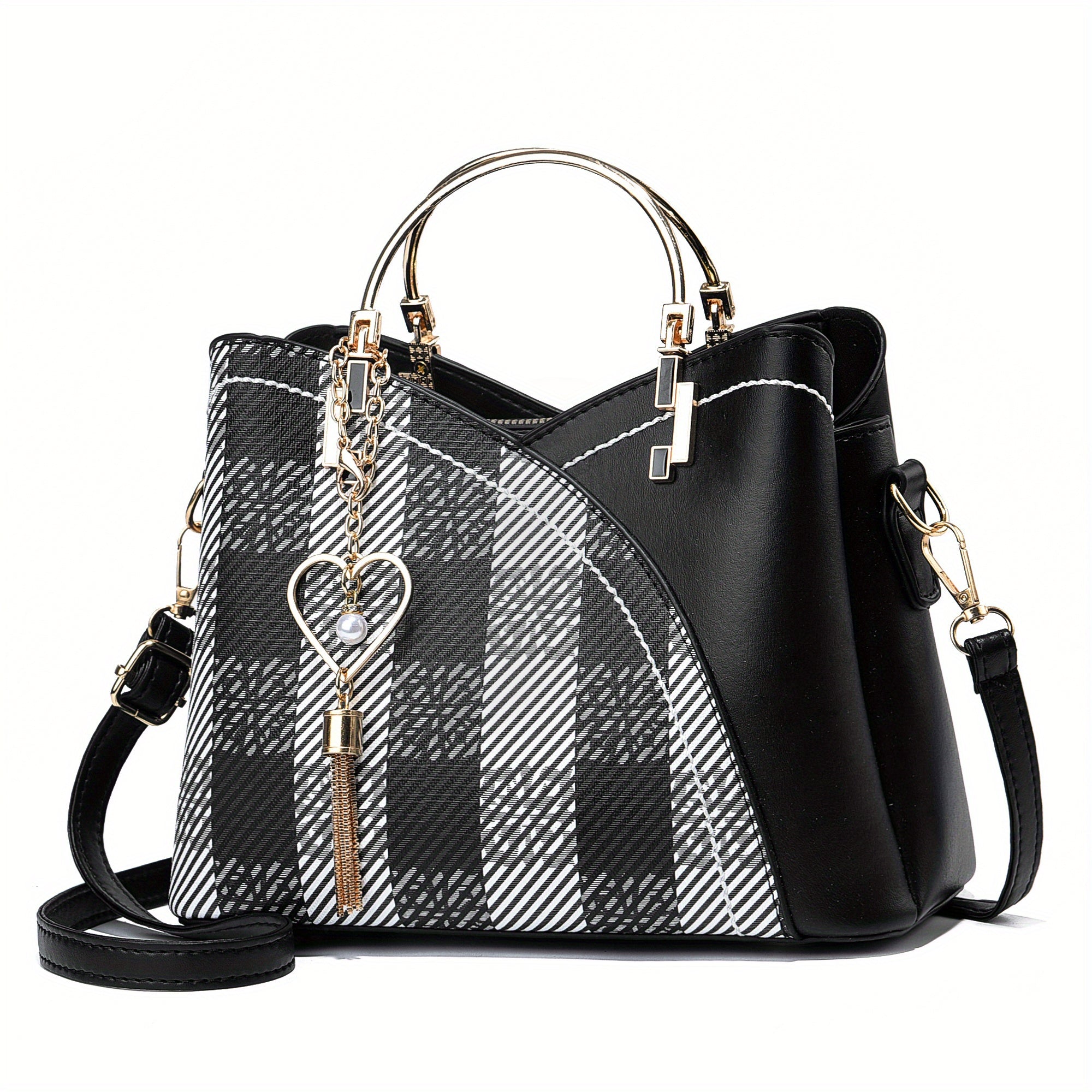 Women's Luxury Faux Leather Shoulder Bag – Designer Style Handbag – Lillian