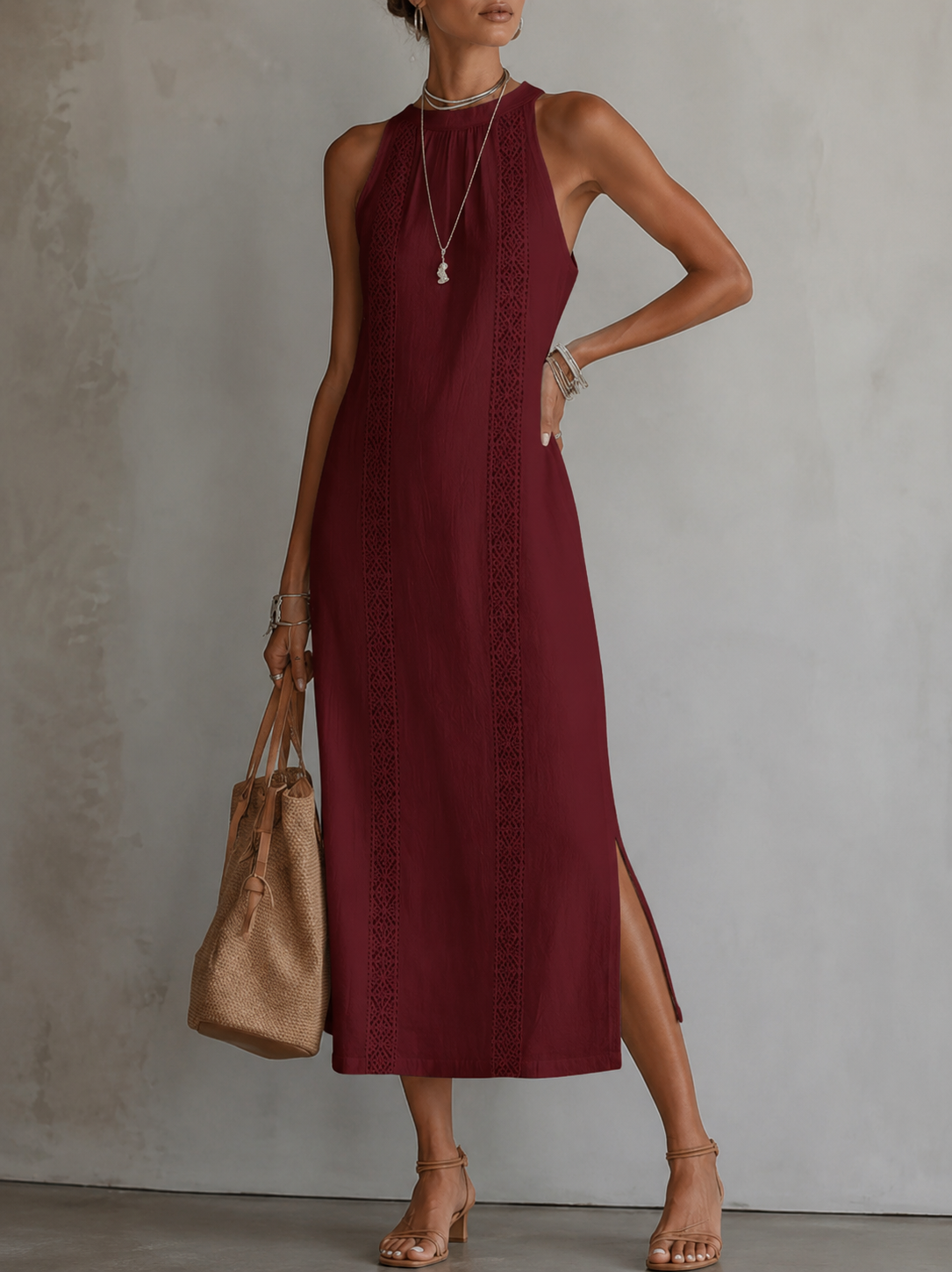 Women's Embroidered Pocket Shirt Dress – Relaxed Flowy Day Dress