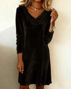 Women's Off-Shoulder Maxi Dress – Draped Formal Evening Occasion Dress