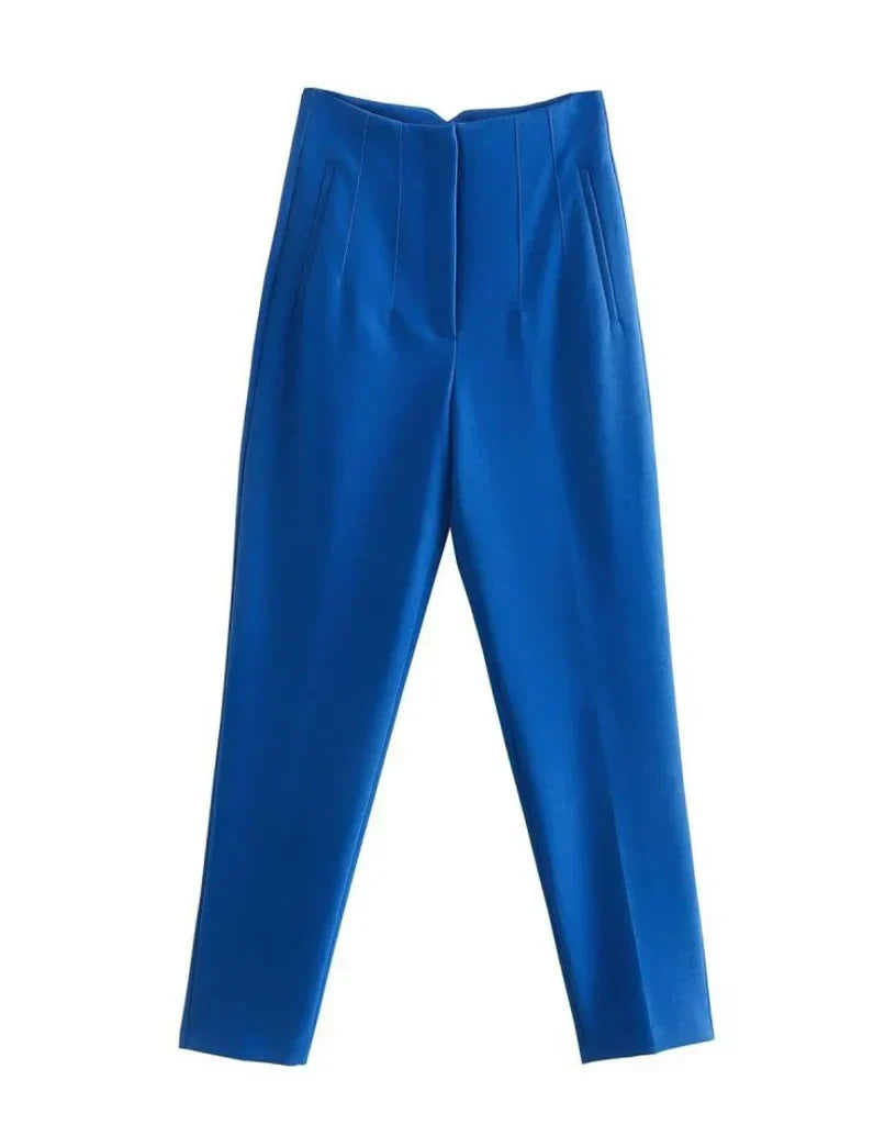 Women's Straight Leg Dress Pants – Wrinkle Resistant Tailored Trousers