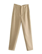 Women's Straight Leg Dress Pants – Wrinkle Resistant Tailored Trousers