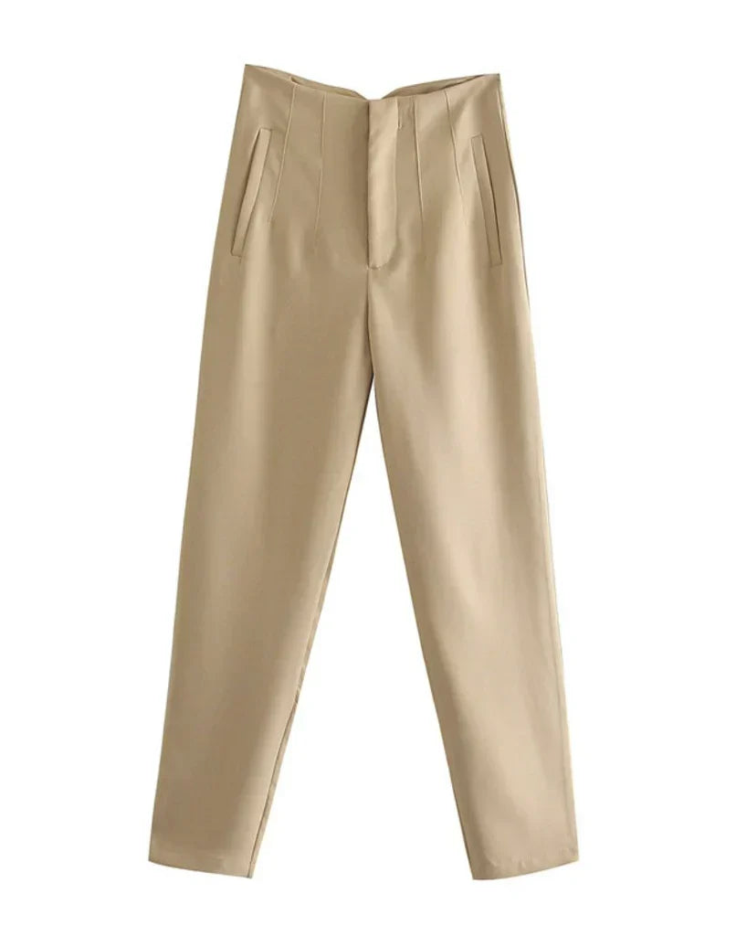 Women's Straight Leg Dress Pants – Wrinkle Resistant Tailored Trousers