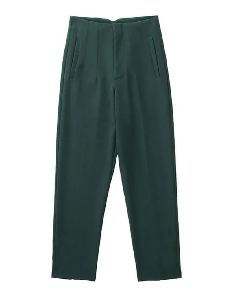 Women's Straight Leg Dress Pants – Wrinkle Resistant Tailored Trousers