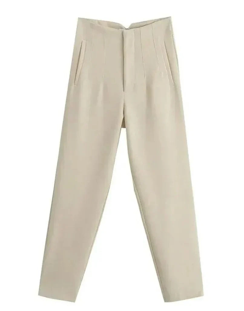 Women's Straight Leg Dress Pants – Wrinkle Resistant Tailored Trousers