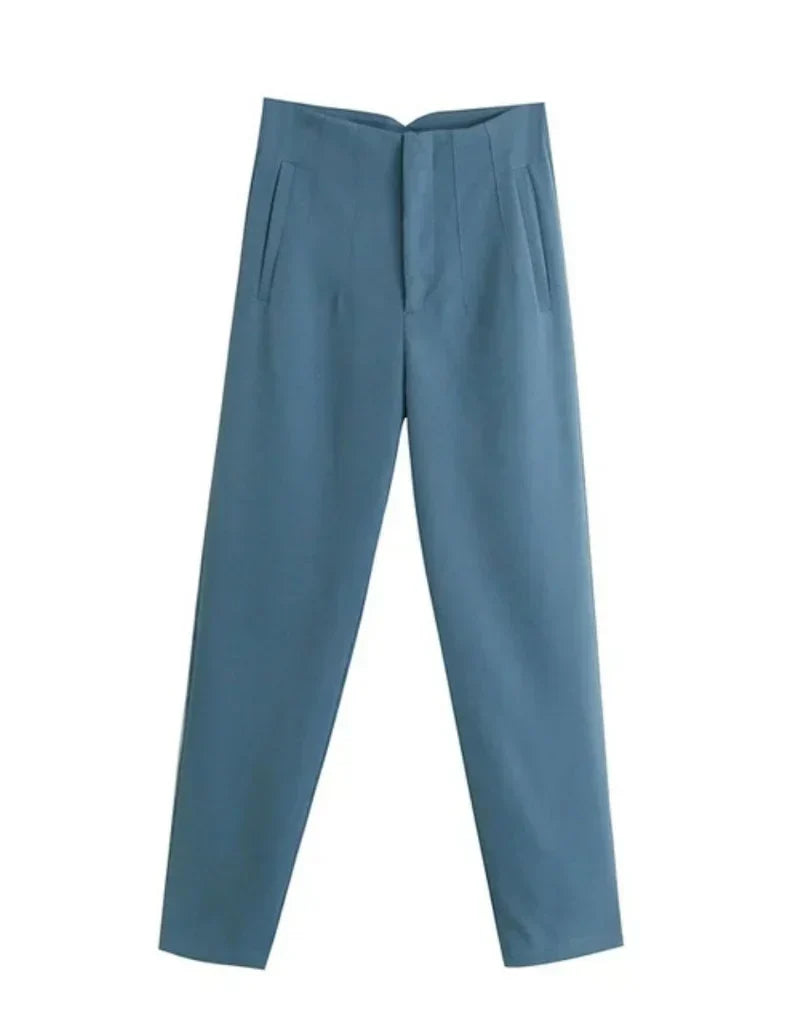 Women's Straight Leg Dress Pants – Wrinkle Resistant Tailored Trousers