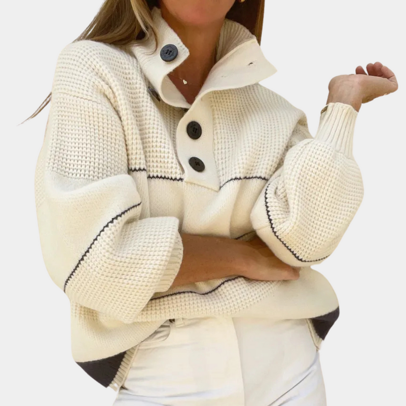 Women's Classic Sweater – Relaxed Long Sleeve Knit Pullover