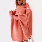 Women's Open Front Winter Cardigan – Cozy Relaxed Longline Cardigan