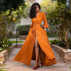 Women's Relaxed Maxi Dress – Flowy Full-Length Occasion Dress