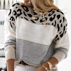 Women's Leopard Sweater – Oversized Animal Print Pullover