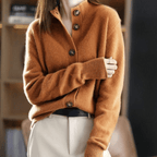 Women's Plush Button Cardigan – Fluffy Long Sleeve Knit Cardigan