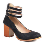 Women’s Heeled Sandals – Ankle Strap Block Heel Sandals – Casilda