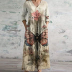 Women's Vintage Maxi Dress – Elegant Occasion Dress – Eleanor