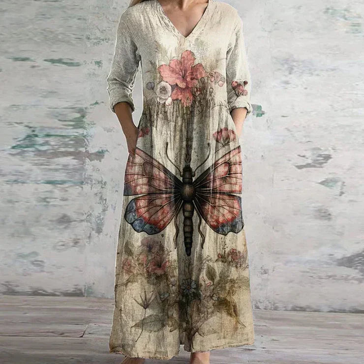 Women's Vintage Maxi Dress – Elegant Occasion Dress – Eleanor