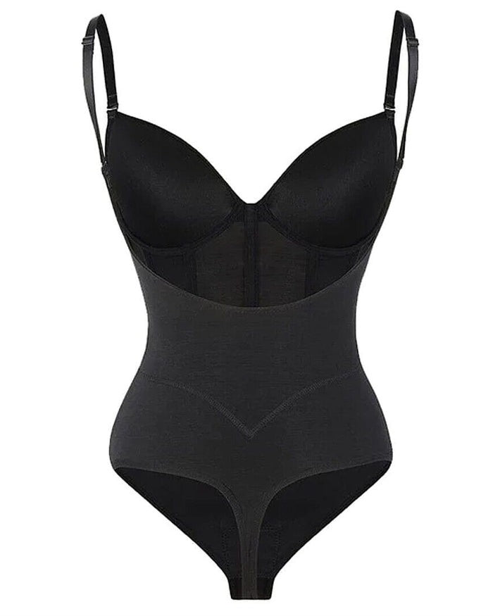Women's Low Back Shaping Bodysuit – Mesh Corset Tummy Control Bodysuit