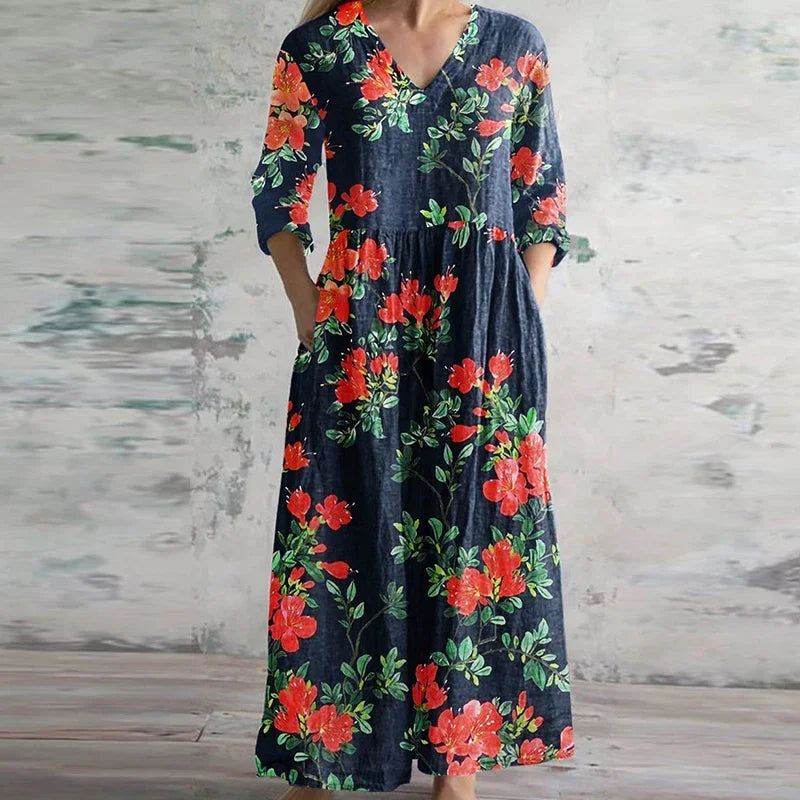 Women's Vintage Maxi Dress – Elegant Occasion Dress – Eleanor