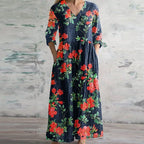 Women's Vintage Maxi Dress – Elegant Occasion Dress – Eleanor