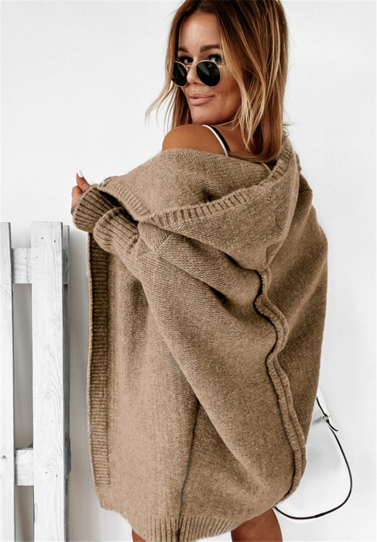 Women's Oversized Longline Cardigan – Relaxed Statement Sleeve Cardigan