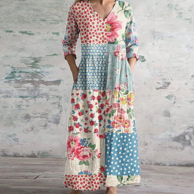 Women's Vintage Maxi Dress – Elegant Occasion Dress – Eleanor