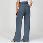 Women's High Waist Pleated Pants – Wide Leg Flowy Dress Trousers
