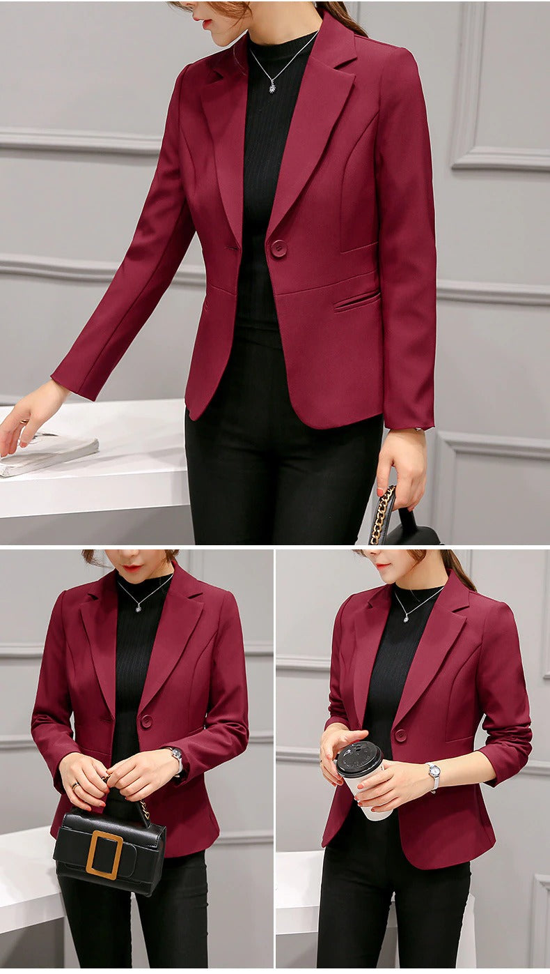 Women's Cropped Blazer – Relaxed Fit Blazer – Aubrey