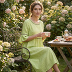 Women's Figure-Flattering Midi Dress – Flowy Day-to-Evening Occasion Dress