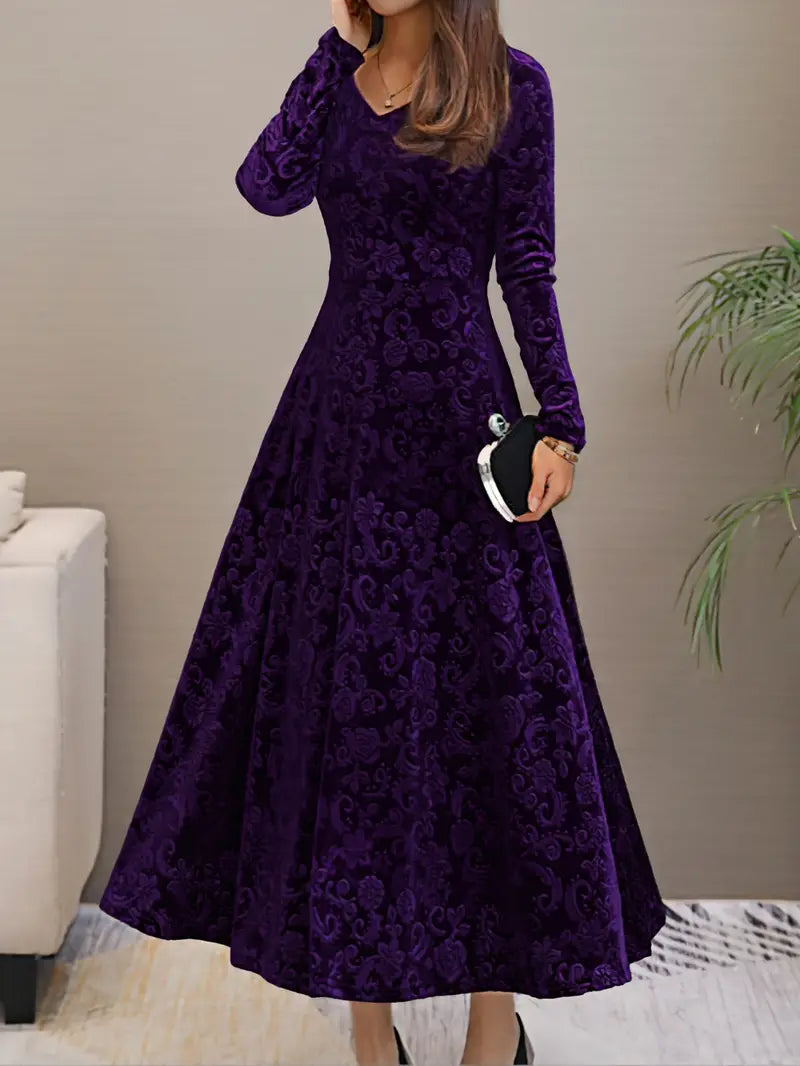 Women's Maxi Dress – Long Sleeve Evening Dress – Sophiena