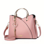 Women's Luxury Faux Leather Shoulder Bag – Designer Style Handbag – Lillian