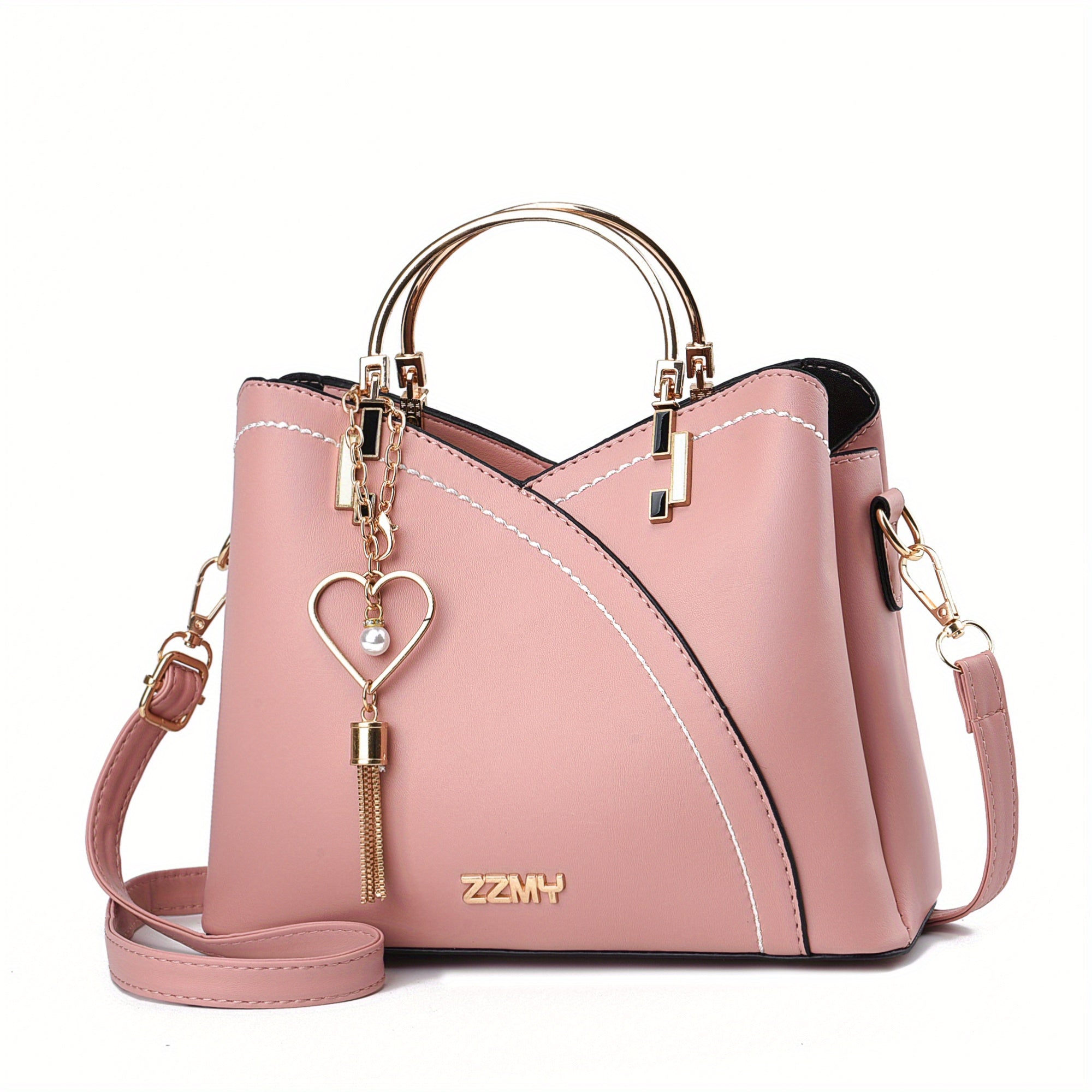 Women's Luxury Faux Leather Shoulder Bag – Designer Style Handbag – Lillian