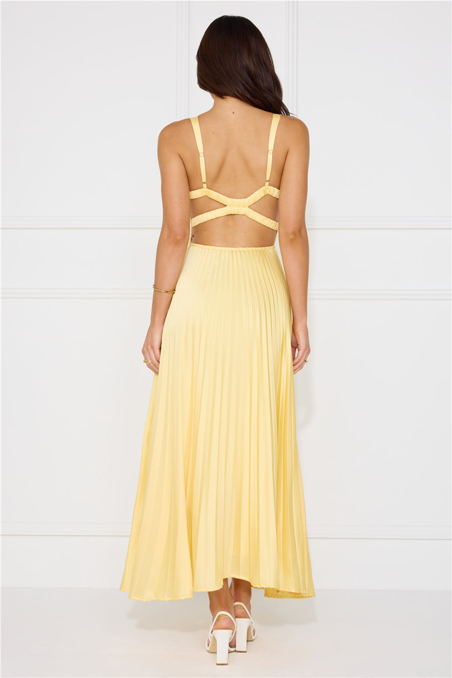 Women's V-Neck Pleated Maxi Dress – Sleeveless Cross Back Flowy Dress