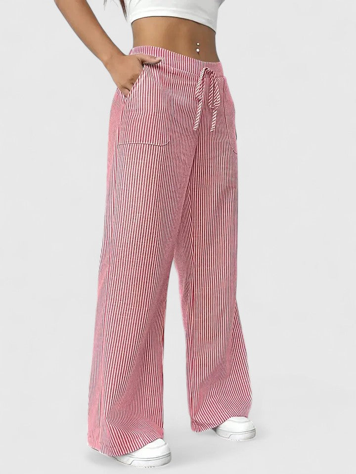 Women's Elastic Waist Pants – Relaxed Wide Leg Pants