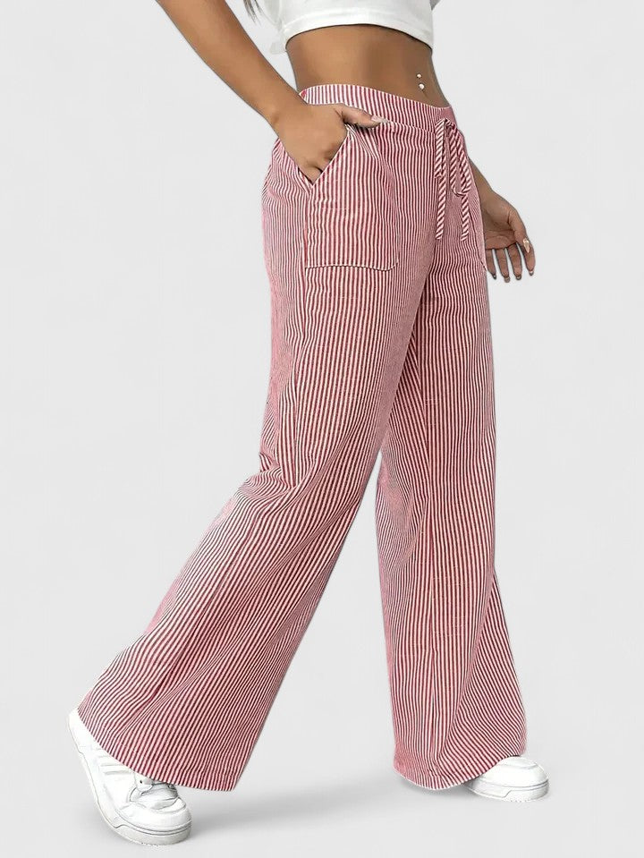 Women's Elastic Waist Pants – Relaxed Wide Leg Pants