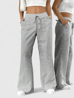Women's Elastic Waist Pants – Relaxed Wide Leg Pants