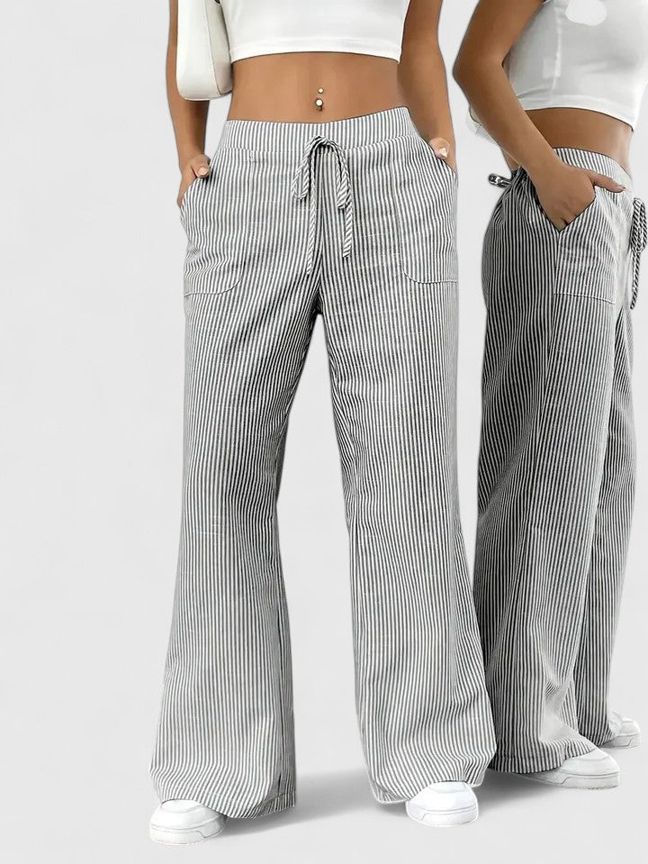 Women's Elastic Waist Pants – Relaxed Wide Leg Pants