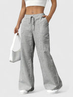 Women's Elastic Waist Pants – Relaxed Wide Leg Pants