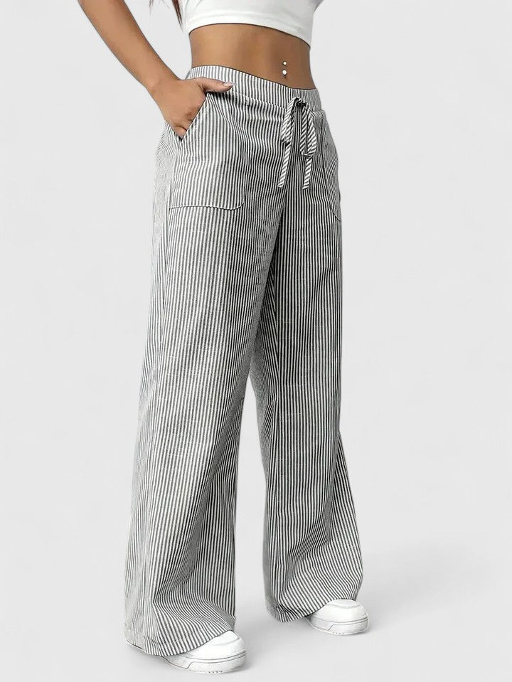 Women's Elastic Waist Pants – Relaxed Wide Leg Pants