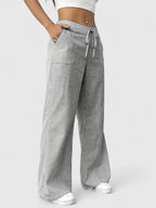 Women's Elastic Waist Pants – Relaxed Wide Leg Pants