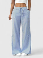 Women's Elastic Waist Pants – Relaxed Wide Leg Pants