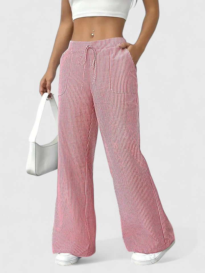 Women's Elastic Waist Pants – Relaxed Wide Leg Pants