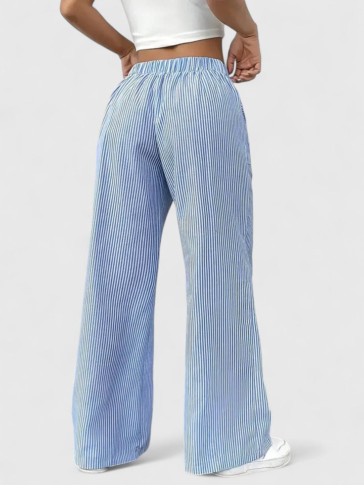 Women's Elastic Waist Pants – Relaxed Wide Leg Pants
