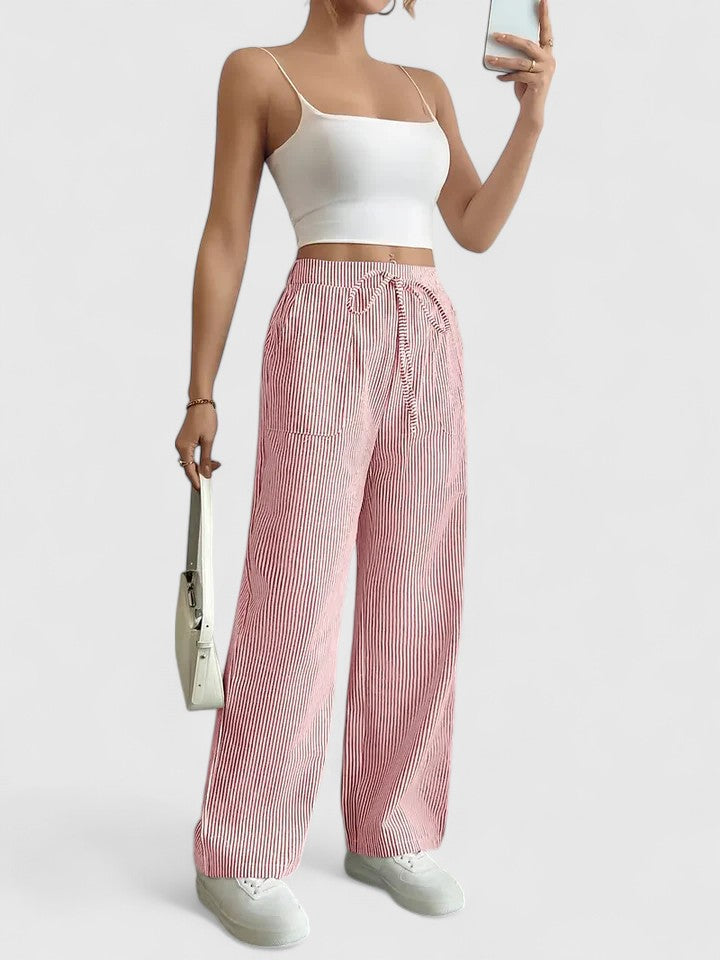 Women's Elastic Waist Pants – Relaxed Wide Leg Pants